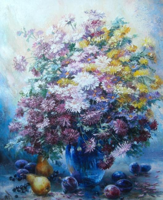Картина "Хризантемы"
