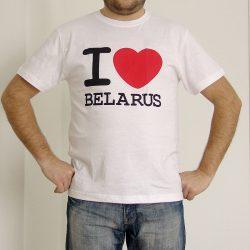 Футболка мужчынская "I LOVE BELARUS"