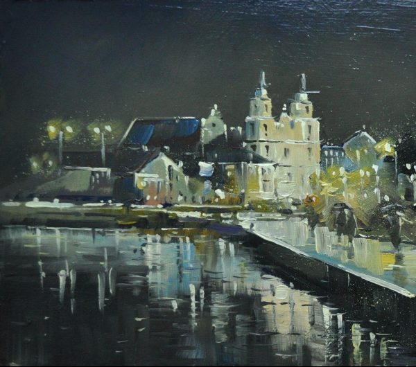 Картина "Минск. Вечерний дождь"