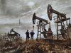 Картина нефтью "На нефтяном промысле"