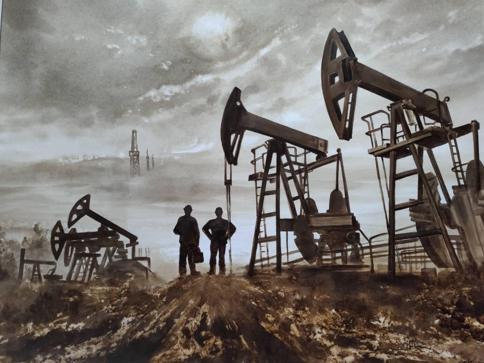 Легкие нефти россии. Нефтедобыча картина. Картины нефтью. Нефтяная вышка. Добыча нефти.