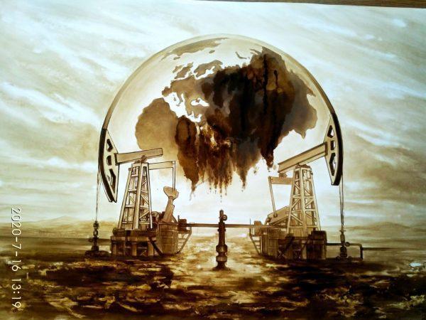 Картина нефтью из серии "Нефтедобыча"