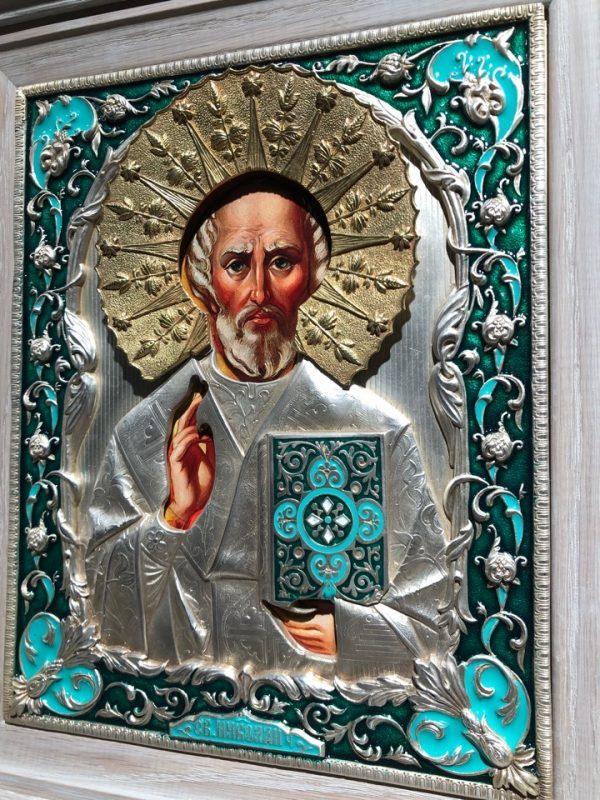 Икона “Святой Николай-чудотворец с нимбом”