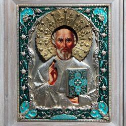 Икона “Святой Николай-чудотворец с нимбом”