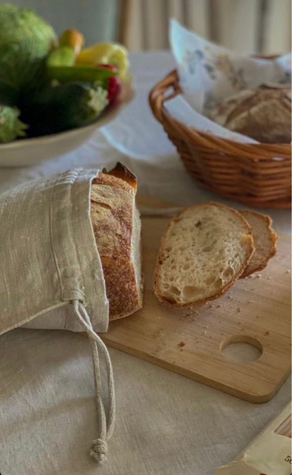 Льняной мешочек для хлеба