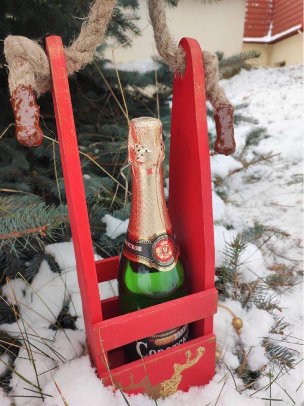 Ящик для бутылки новогодний