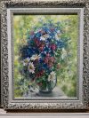Картина "Полевые цветы с васильками"