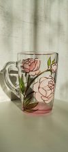 Чашка с цветами с росписью