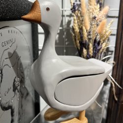 Шкатулка Гусь серый