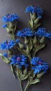 Брошь Василек (на булавке)