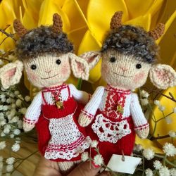 Сувенир Козочка, овечка (вязание)